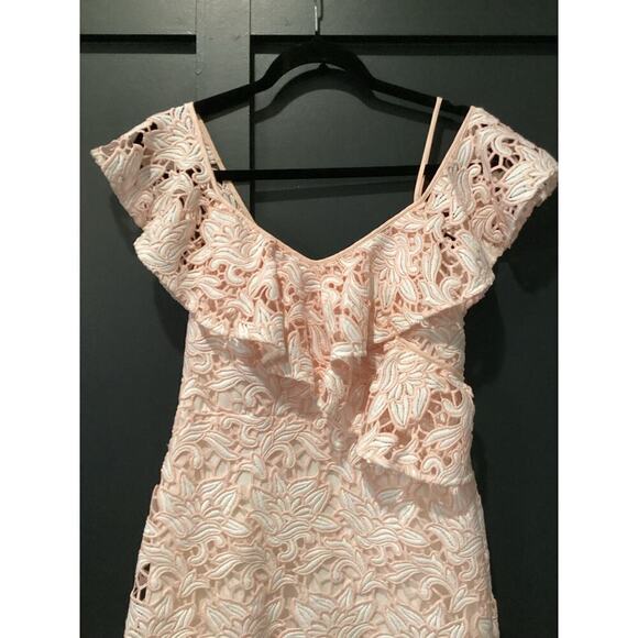 Club Monaco NAWALE DRESS ROBE PINK MIX/ROSE floral tier lace Mini dress nwt 4 - Picture 4 of 15